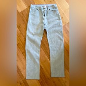 Raleigh Denim, style Work-slim, made from White Oak Cone denim.